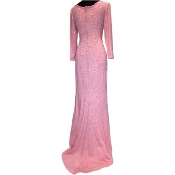 Wow Couture Luxurious Designer Swarovski Crystals Beaded Evening Prom Gown Dress - Picture 16 of 16